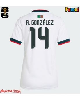 Mexic Armando Gonzalez #14 Echipament de Fotbal Replică Mondial 2026 Femei Deplasare Mexic Armando Gonzalez #14 Echipament de Fotbal Replică Mondial 2026 Femei Deplasare